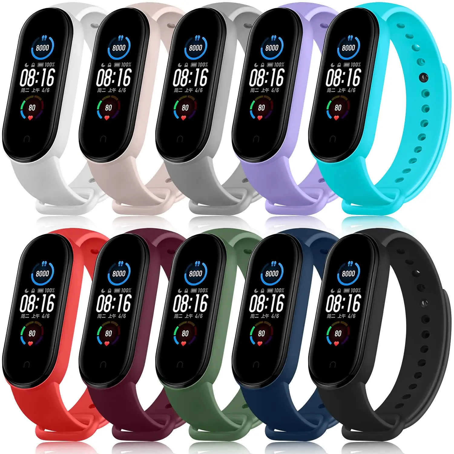 

Ремешок из ТПУ для смарт-часов Xiaomi Mi Band 6 5 7 4 3