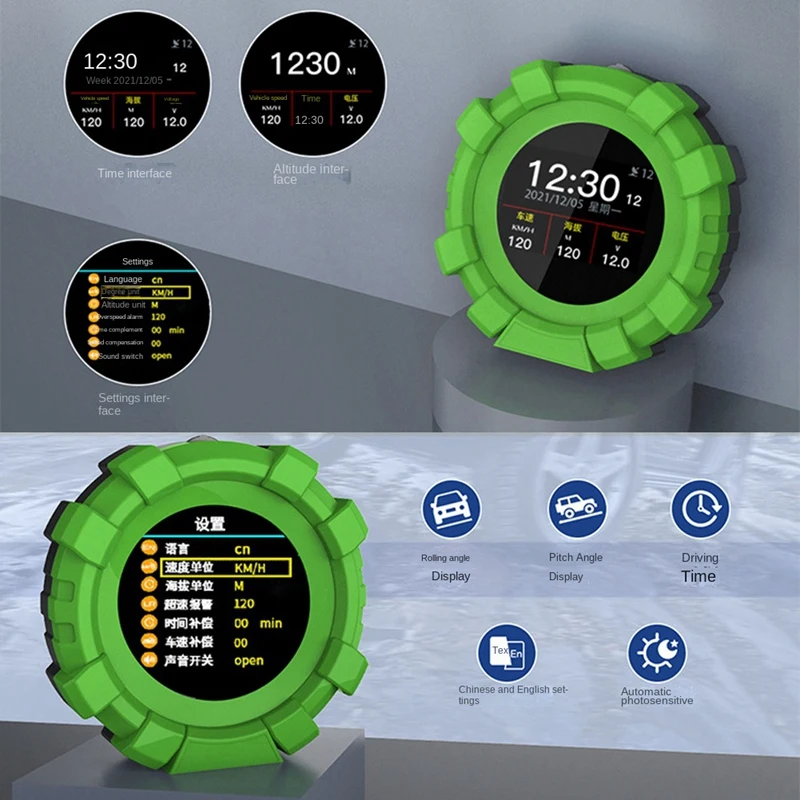 M95 GPS многофункциональный Инклинометр 4x4 Автомобильный измеритель наклона