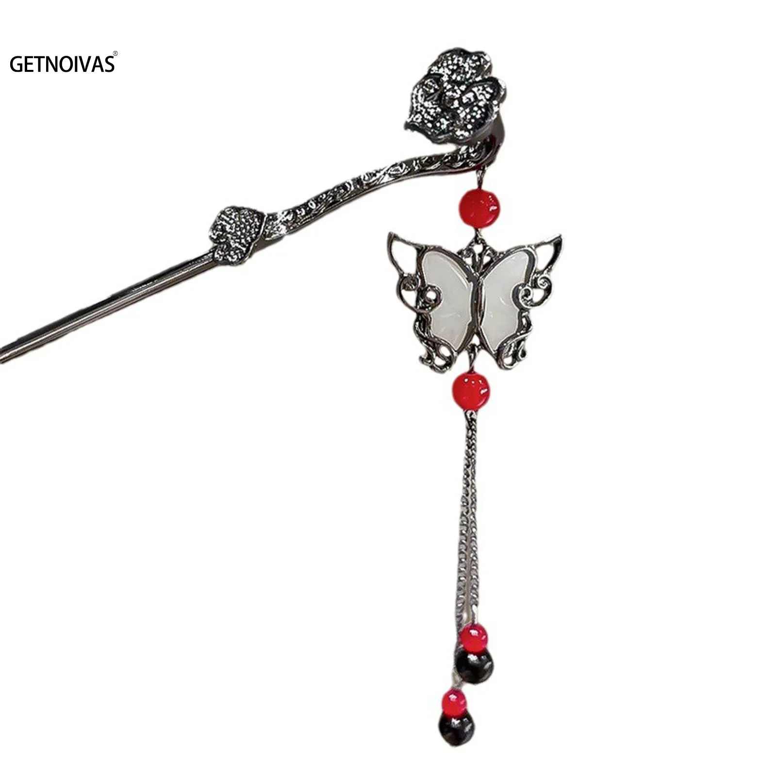 Заколка для волос в китайском стиле бабочка длинная заколка с кисточкой женщин