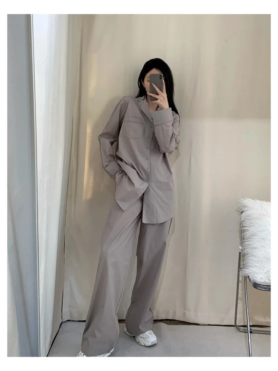 NIGO LP женская осенне-зимняя однотонная рубашка с v-образным вырезом стильное