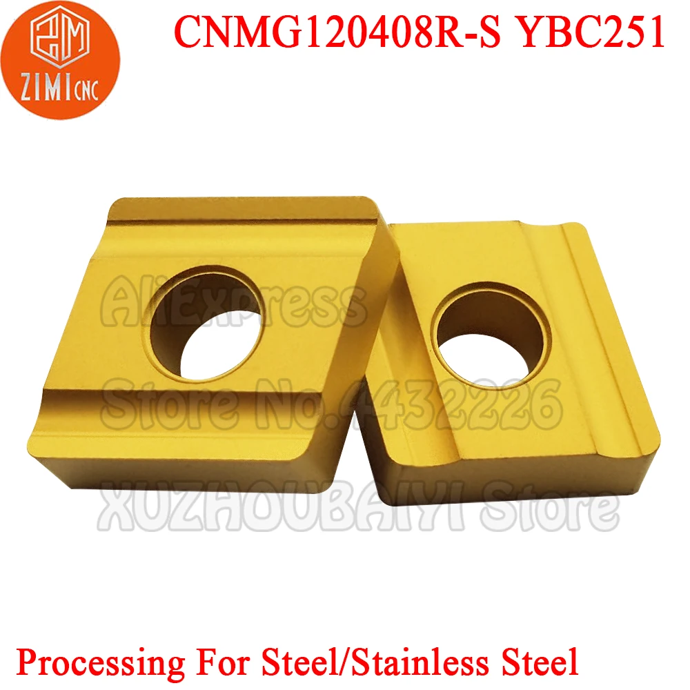 

10 шт. CNMG120408R-S YBC251 CNMG120408R S YBC251 CNMG 120408 R карбидные вставки токарные инструменты CNC резак токарный станок лезвие для стали