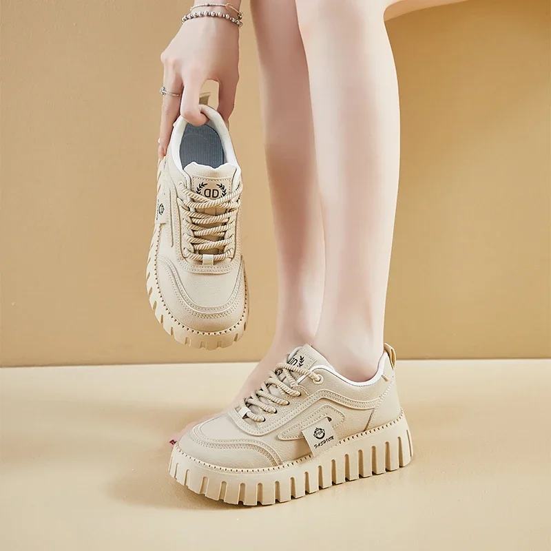 Женская Повседневная Спортивная Обувь. Уличная Обувь На Толстой Подошве С Мягкой