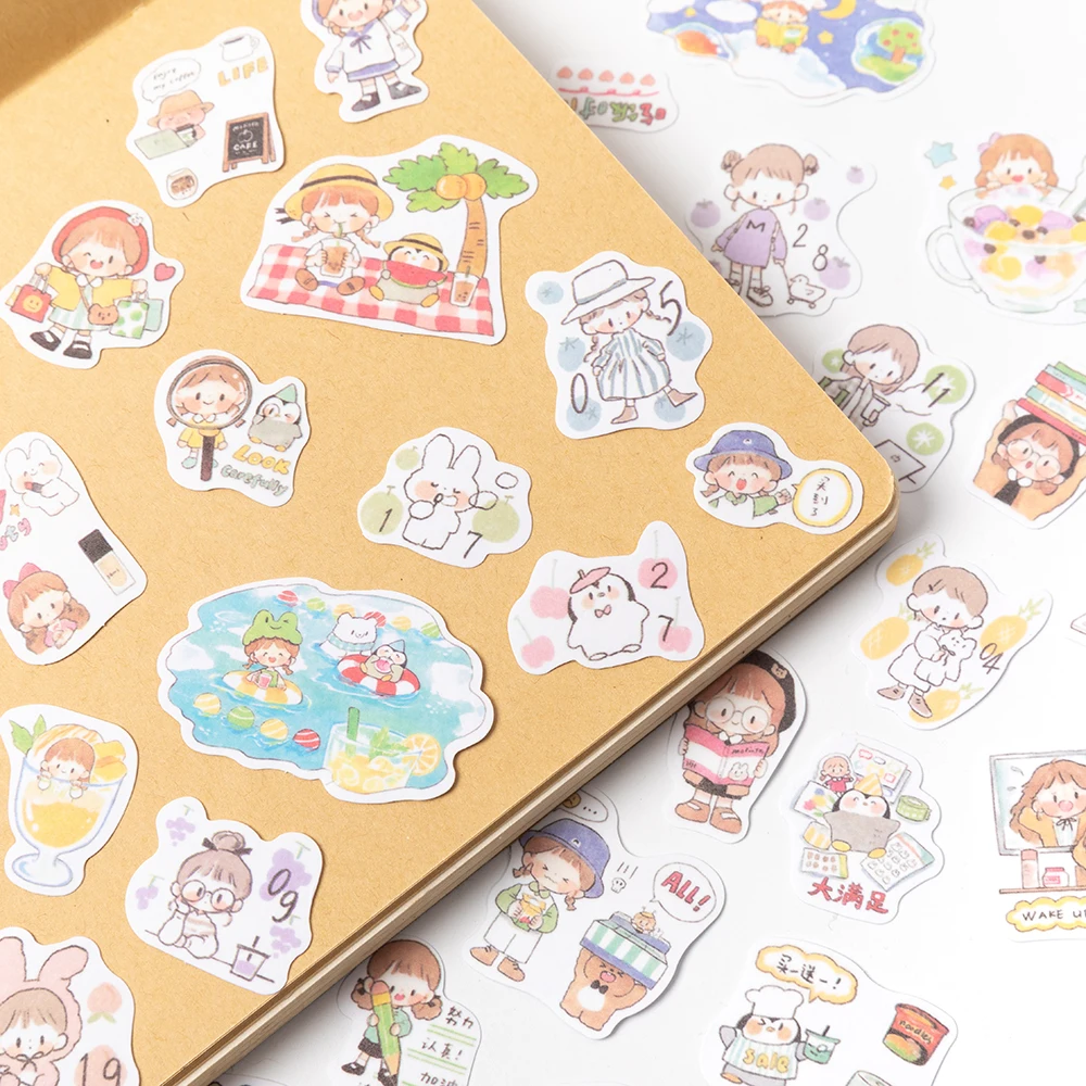 185 шт./лот Kawaii канцелярские наклейки Мультяшные девушки дневник планировщик