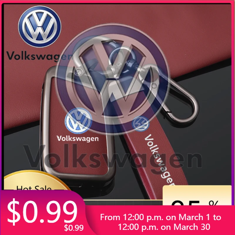 Фото Автомобильные инструменты 2026: Новые стильные накладки для ключей Volkswagen VW с 3 кнопками, чехол-брелок из цинкового сплава для VW Volkswagen Golf 7 MK №1