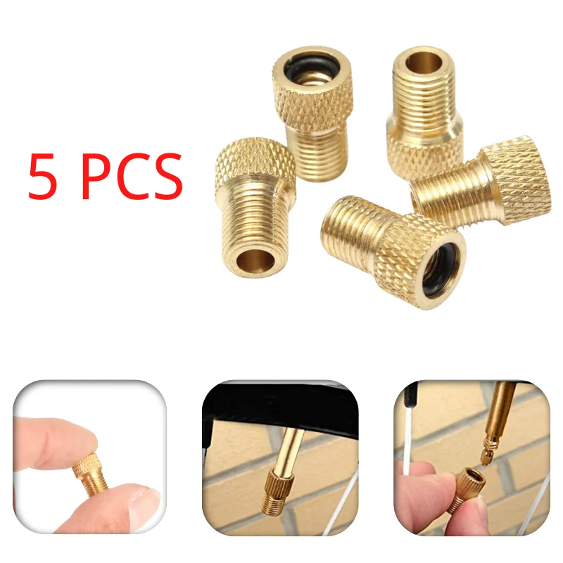 5Pcs Wheel Tire Transfer Valve Adapter Presta To Schrader Ci