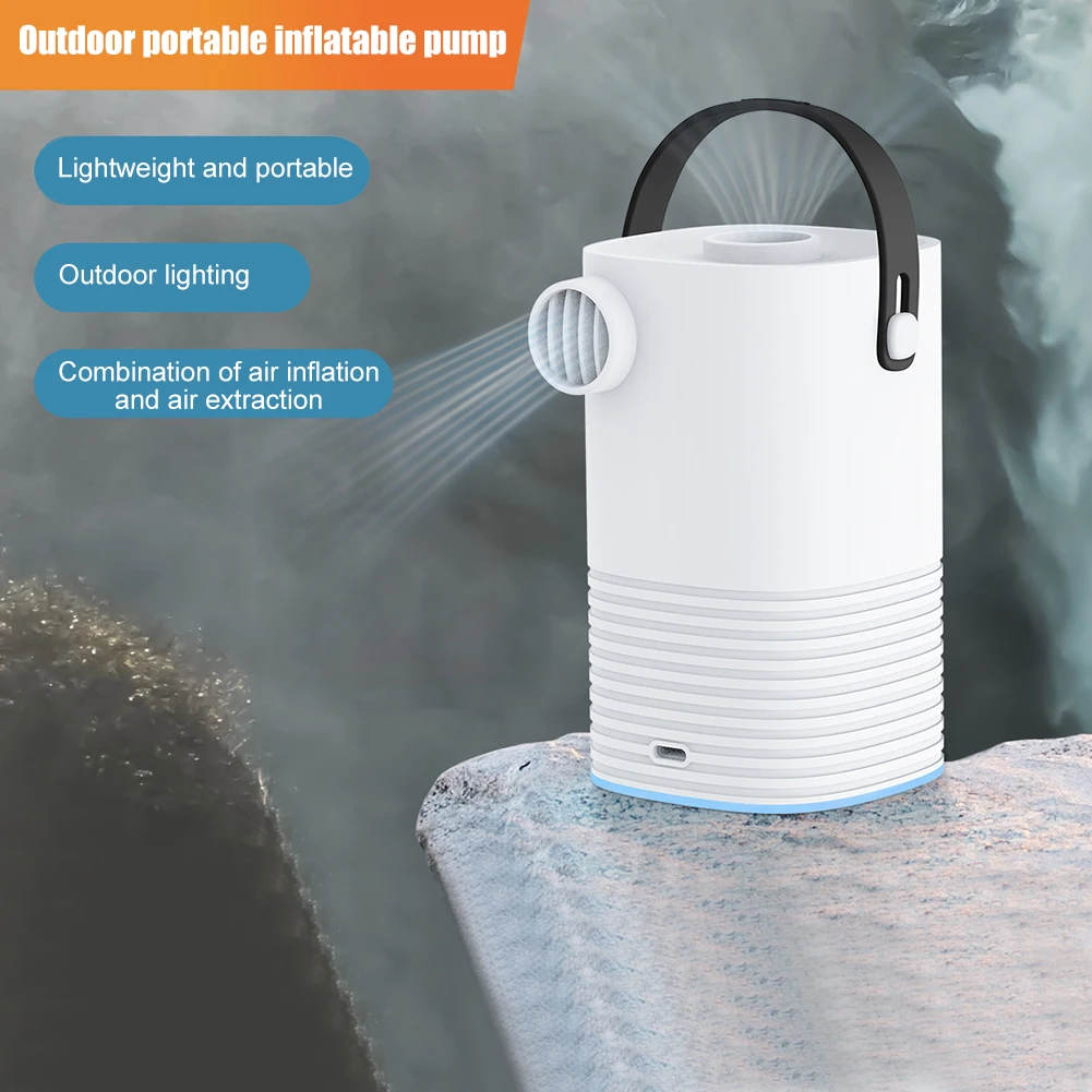 

3 in 1 Outdoor Air Pump USB Charging Electric Air Pump Mini Portable Camping Light Air Pump Led Lighting for Tent Hiking