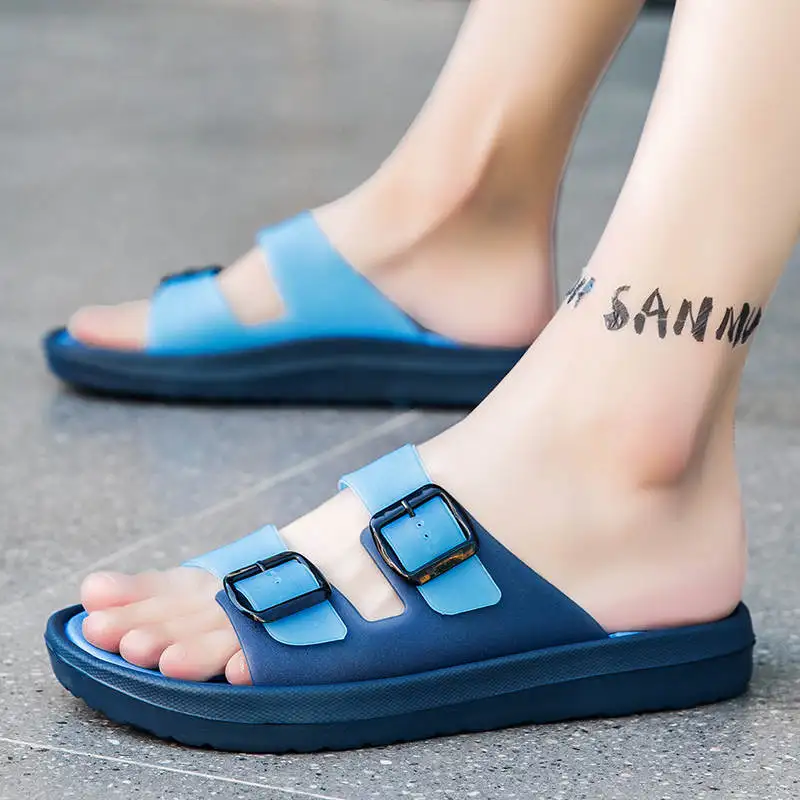 

Men's Luxury Shoes Teni Sandals Korean No-Leather Casual Men's Winter Home Slippers Solid Color White Flip Flops Shoses Tennis