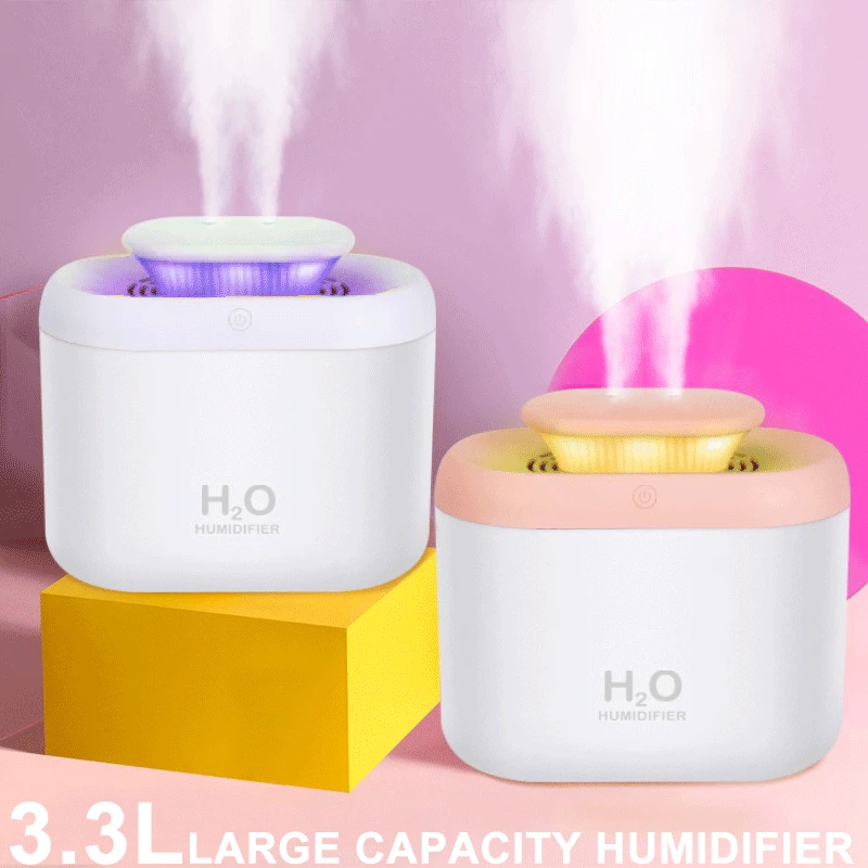 

Electric Aroma Diffuser Air Humidifier 3300ML Large Capacity Ultrasonic Cool Mist Machine Mist Home LED Essential Oil Diffuser