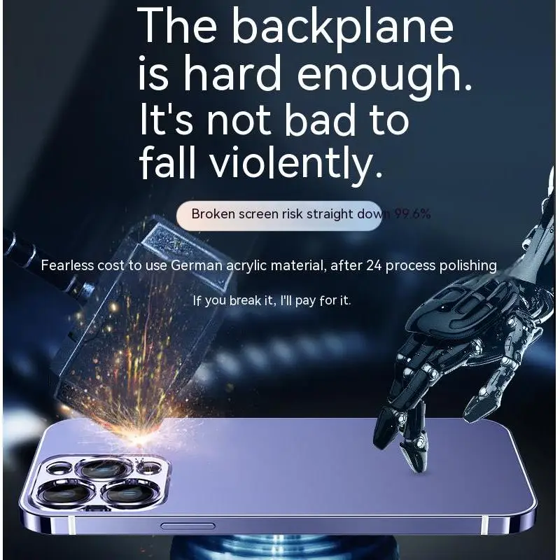 2022 NEW Metal Stainless steel Case For iPhone 14 13 12 Pro Max primary colors Frame Frosting Matte Lens Protection Back Cover