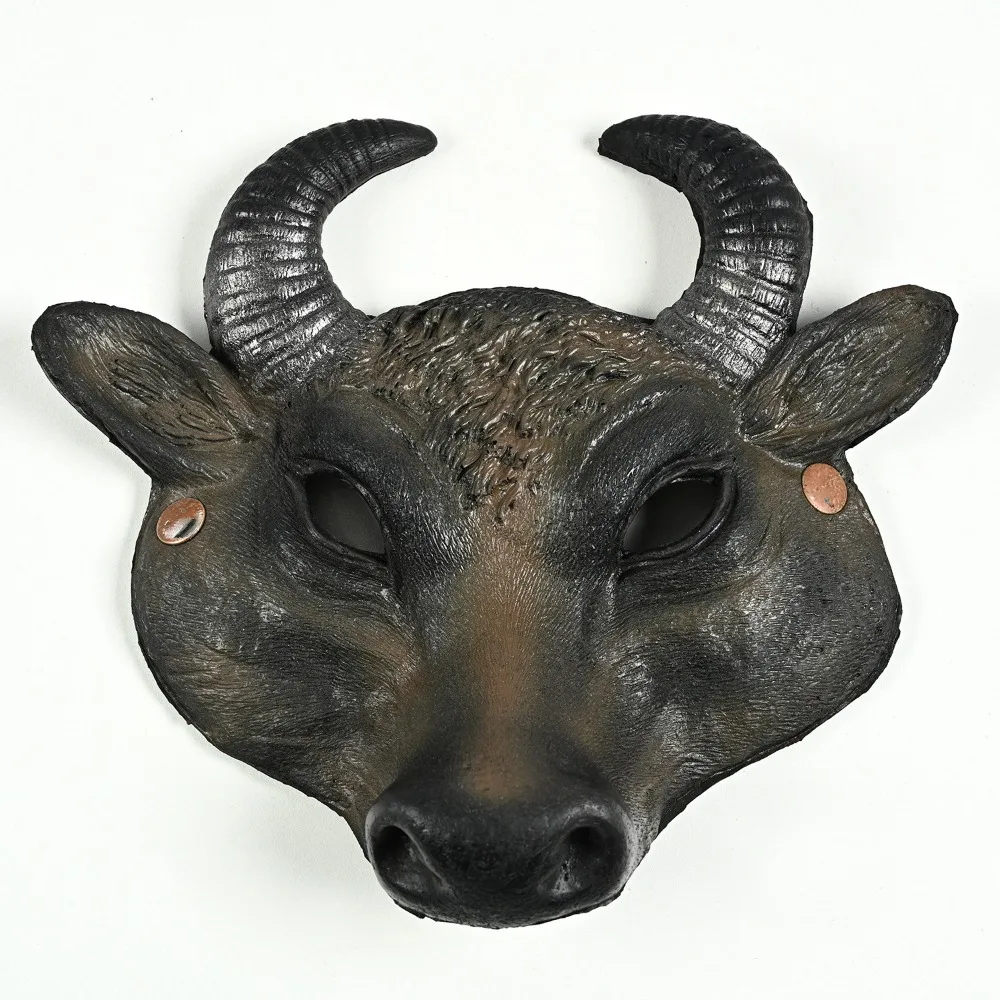 

Funny Animal Buffalo Bull Head Mask PU Foam Realistic Costume Props for Adult Party Halloween Christmas Masquerade Mask