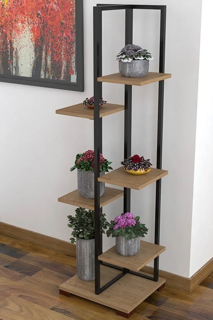 

6 Layers Flower Stand Rack Storage Shelf Iron Plant Holder Home Garden Flower Pot Organizer Living Room Balcony Storage Rack