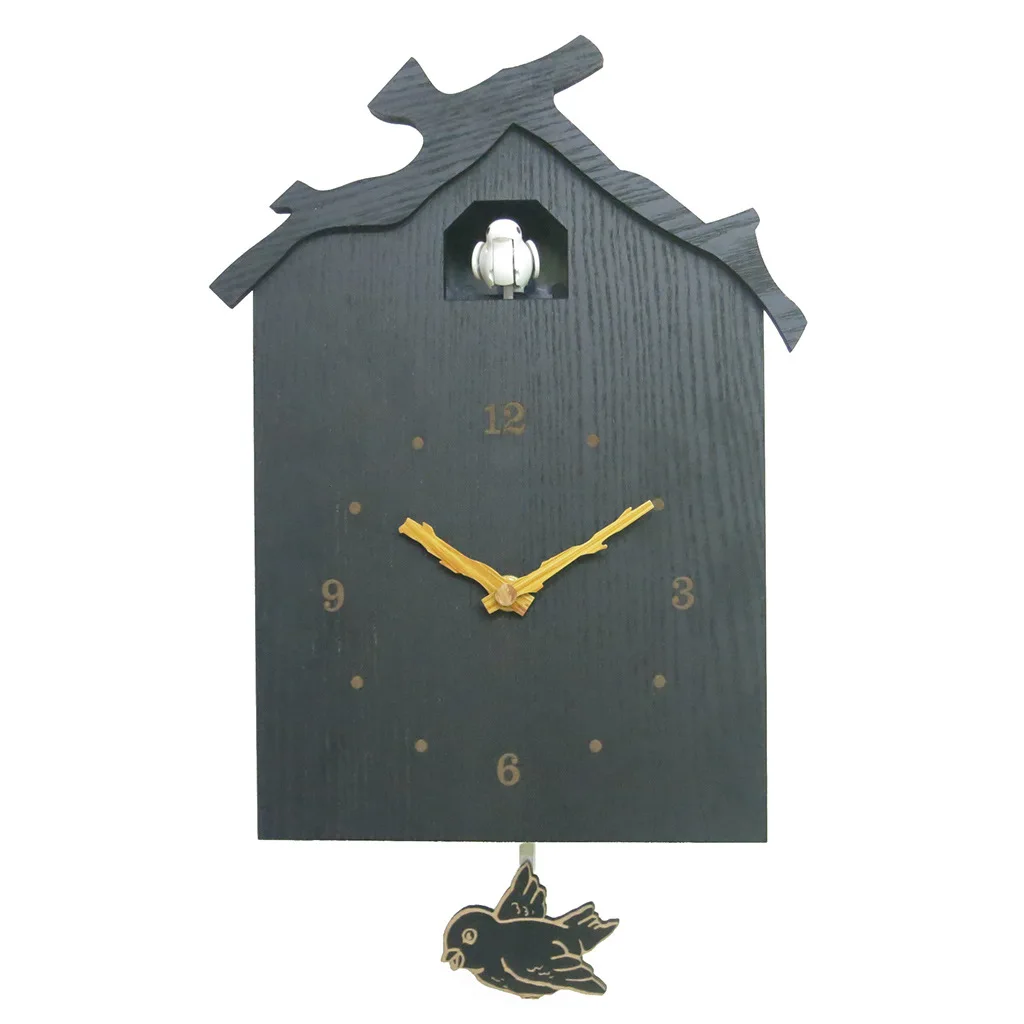 

Cuckoo Cuckoo Clock Creative Personality Whole Point Time Swing Wooden Wall Clock Pastoral Home Decoration Sound wall clocks