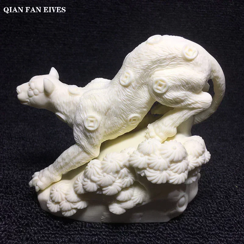 Креативная леопардовая Статуэтка с монетами из смолы Художественная Скульптура