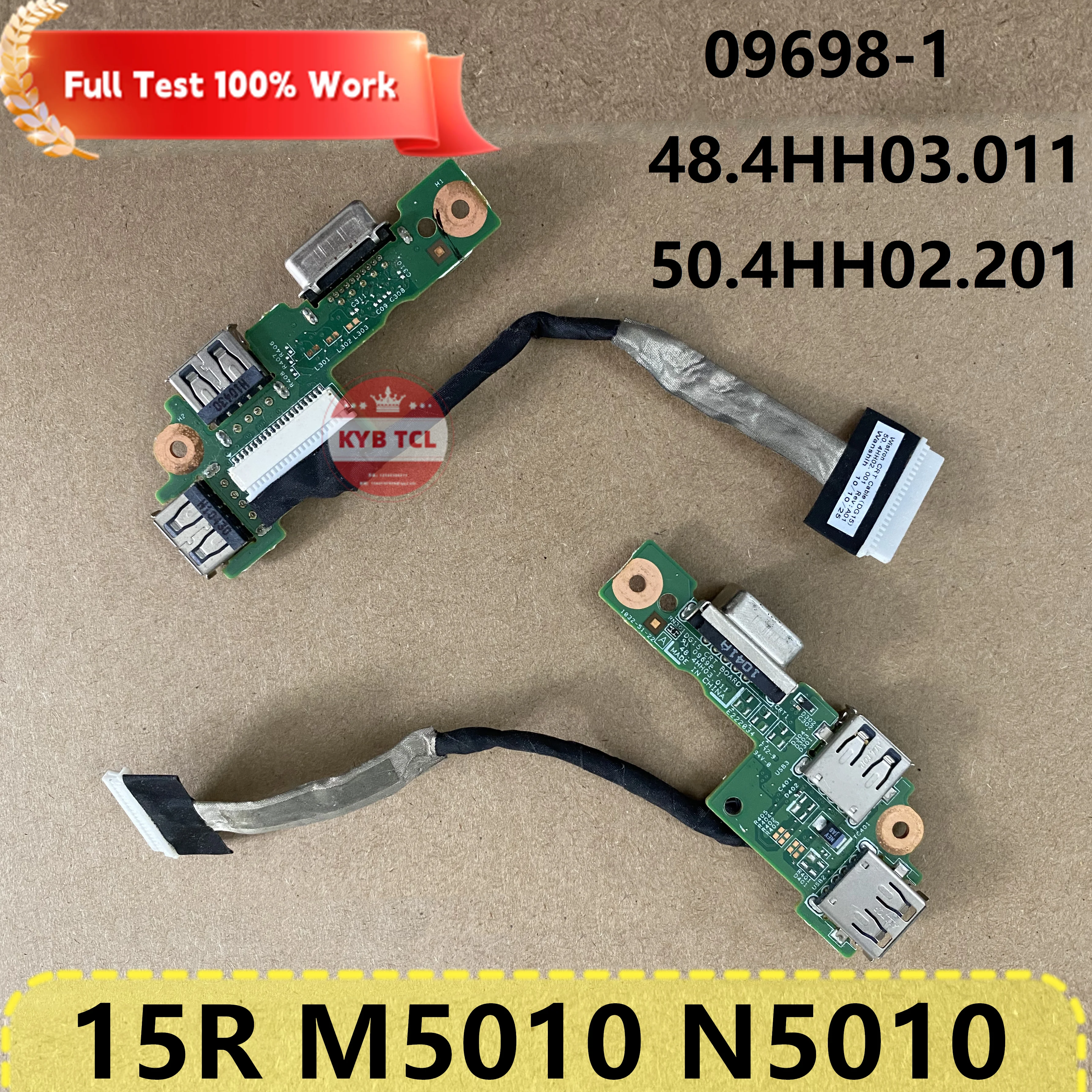 Плата или кабель VGA для ноутбука 09698-1 48. 4hh03. 011 50.4HH02.201 подлинный Dell Inspiron 15R M5010 N5010