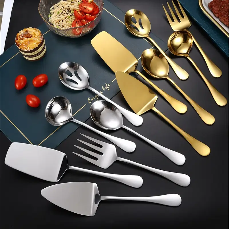 

Stainless Steel Spoon Fork Shovel Set, Public Tableware, Kitchen Utensils