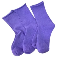 2022 fashion pile socks for women men candy solid color rolled japanese sock unisex cotton casual middle tube breathable socken