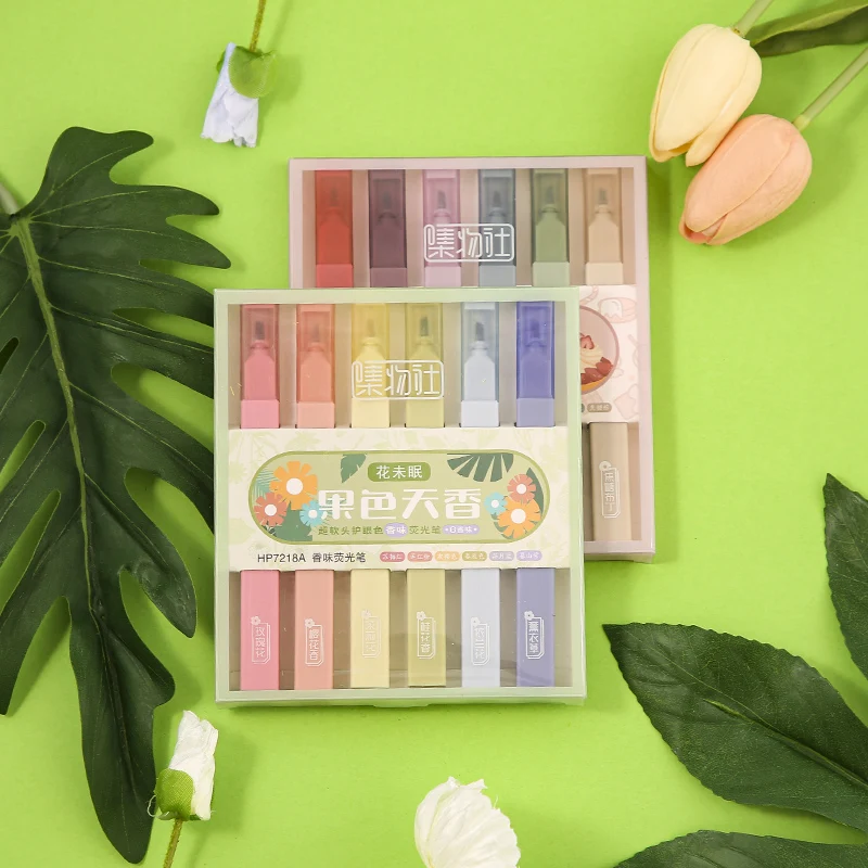 

Mphout 6 шт. Мягкая головка-хайлайтер, яркие цвета маркеры манги, пастельный хайлайтер, набор канцелярских принадлежностей