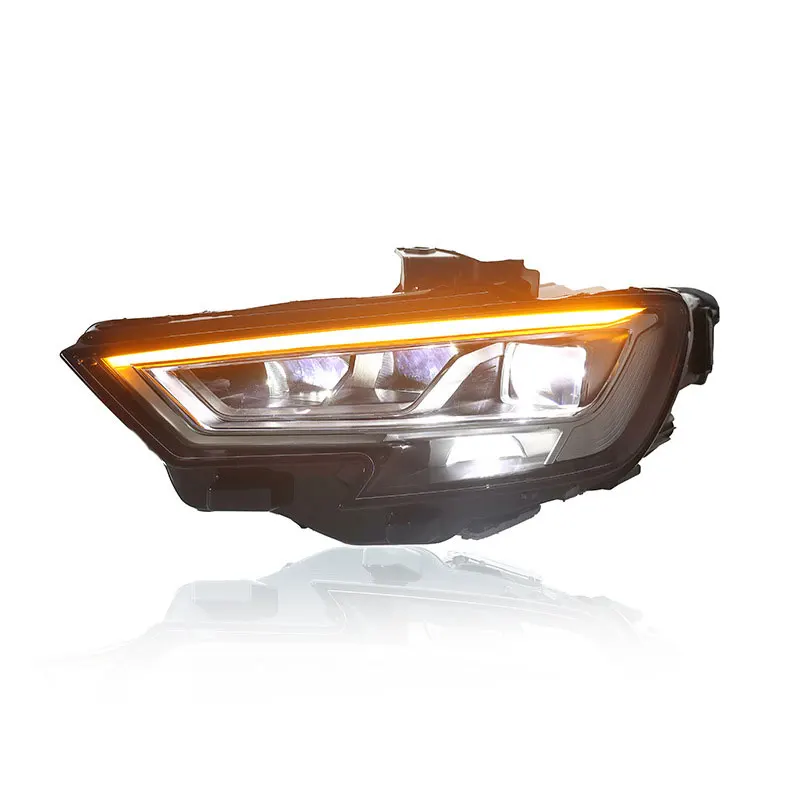 Фото Стайлинг автомобиля для фар Audi A3 2017-2021 S3 Full LED DRL Желтый указатель поворота Ксеноновый луч Автомобильные передние фары в сборе №5