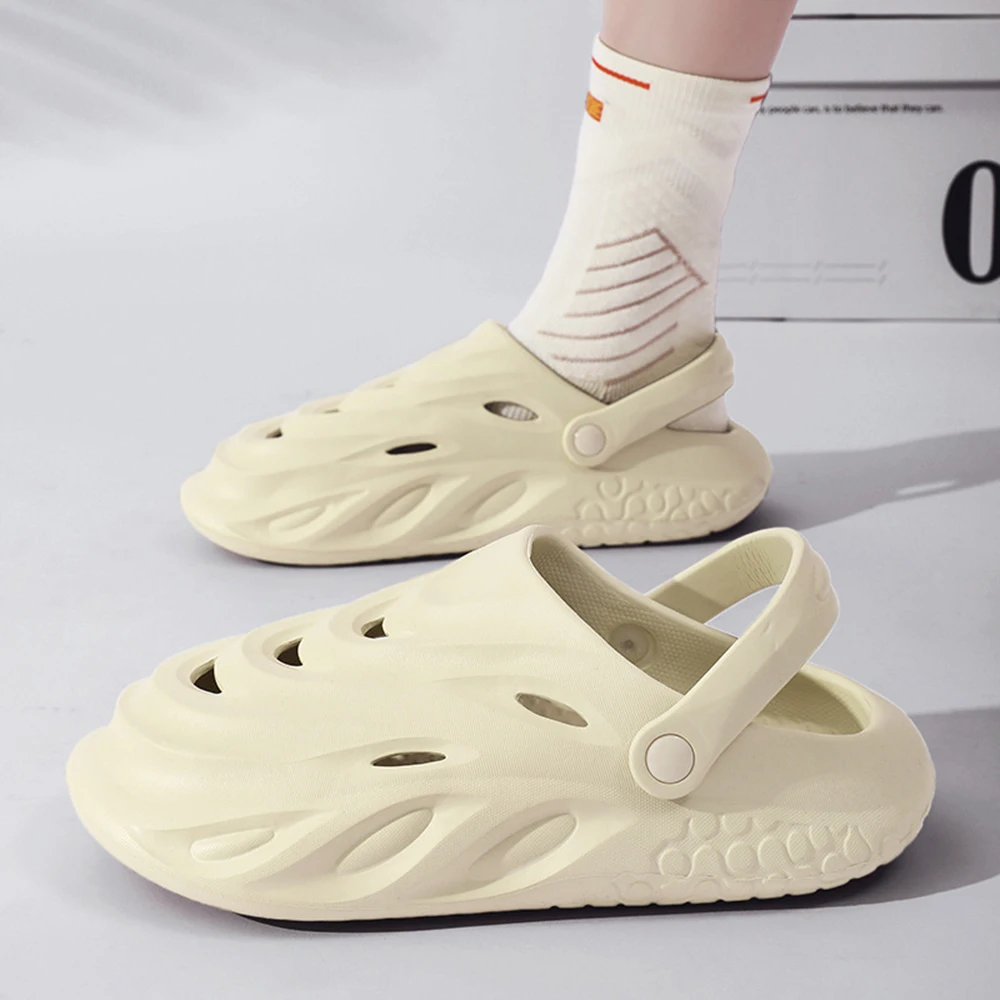 Summer Men Casual Beach Sandals Platform Non-slip Sneaker Slippers Women Fashion Outdoor Slides EVA Soft Nurse Flip Flops Shoes