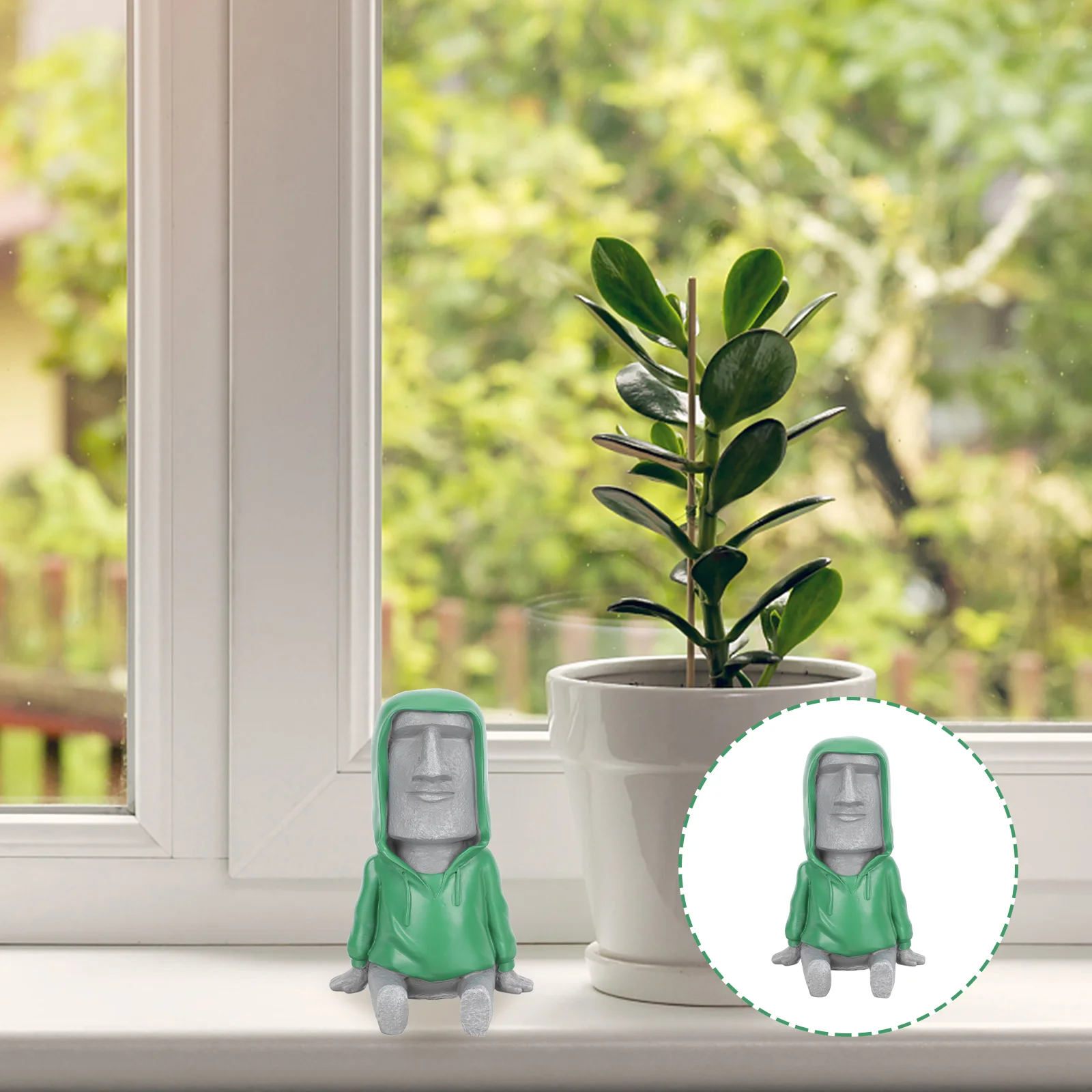 

Fish Tank Decorations Easter Island Moai Tabletop Living Room Miniature Resin Statues Figurine