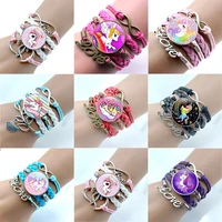 2020 unicorn braided kids bracelets girls friendship bracelets jewelry multilayer charm bracelets fashion jewelry gifts
