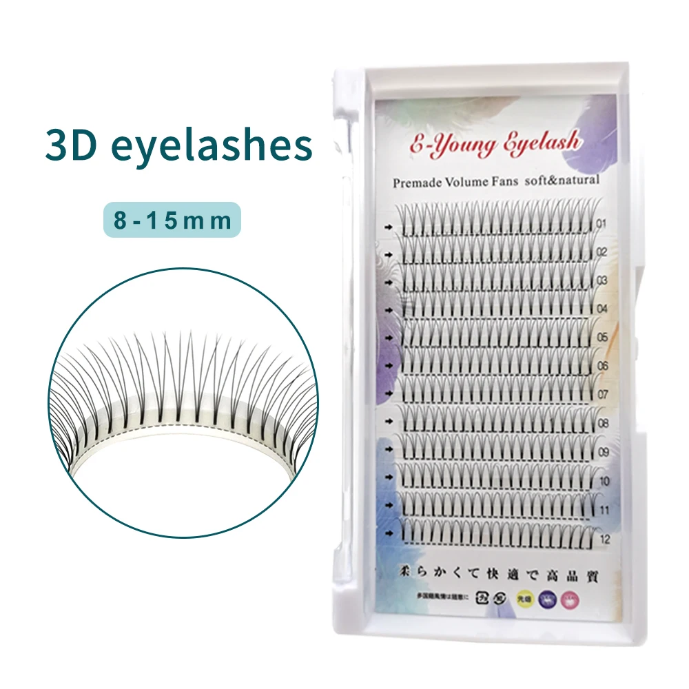 2d 3d 4d Eyelashes Premade Volume Fans Soft Natural Mink Lashes Individual Eyelash Extension C/D Curl Lashes Russian Short Stem images - 6