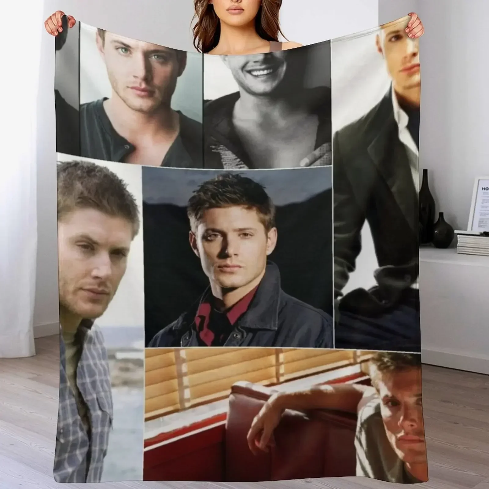 Дженсен Эклз прямоугольное фотоколлаж пледы манга на зиму винтажные теплые