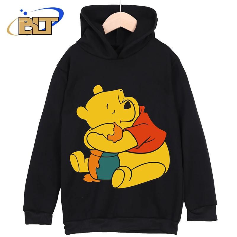 Детская одежда с принтом медведя-пуха новые детские толстовки классическая