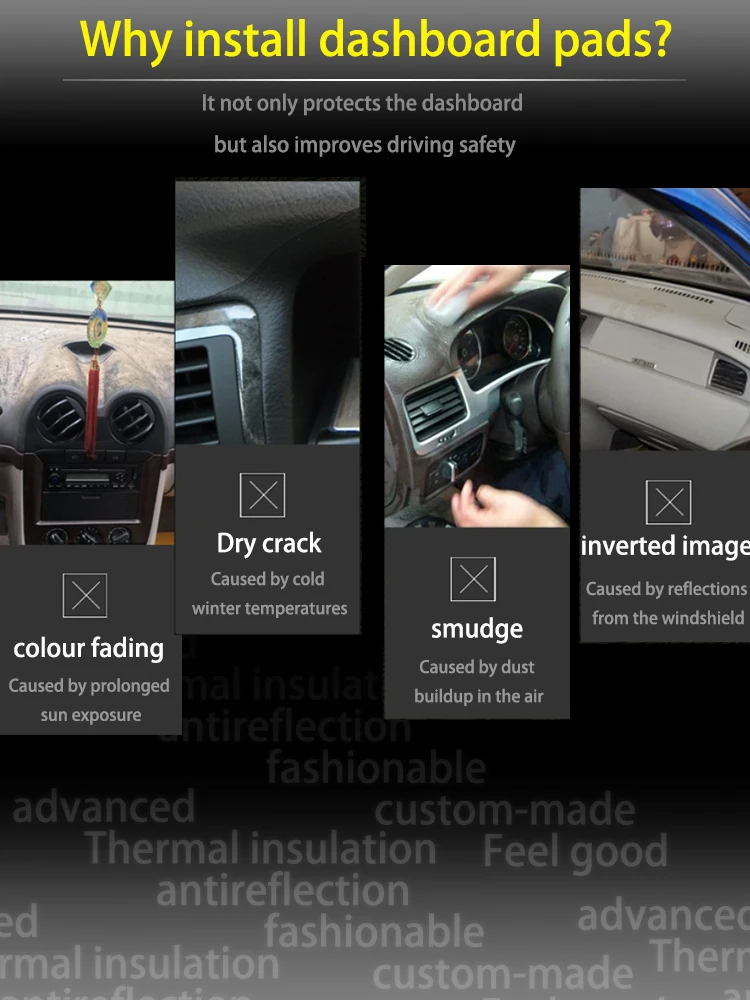 Фото Для Toyota Sienta Dice DBA-NCP81G Ezzy NSP170G: Коврик-накладка на приборную панель, изоляционный, солнцезащитный №5