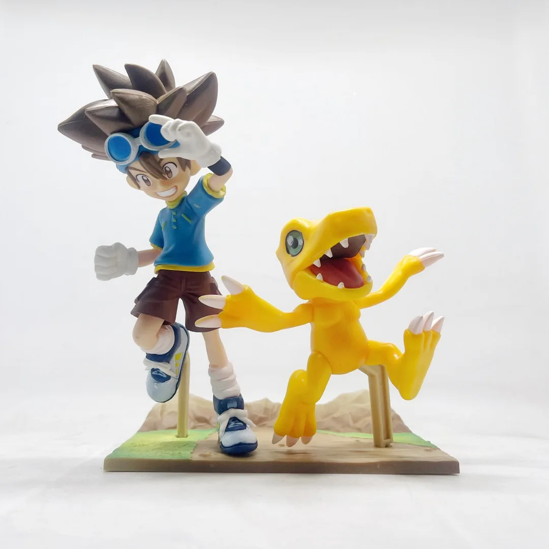 

Anime Digimon Adventure Yagami Taich Agumon PVC Action Figure Collectible Model Doll Toy 17cm