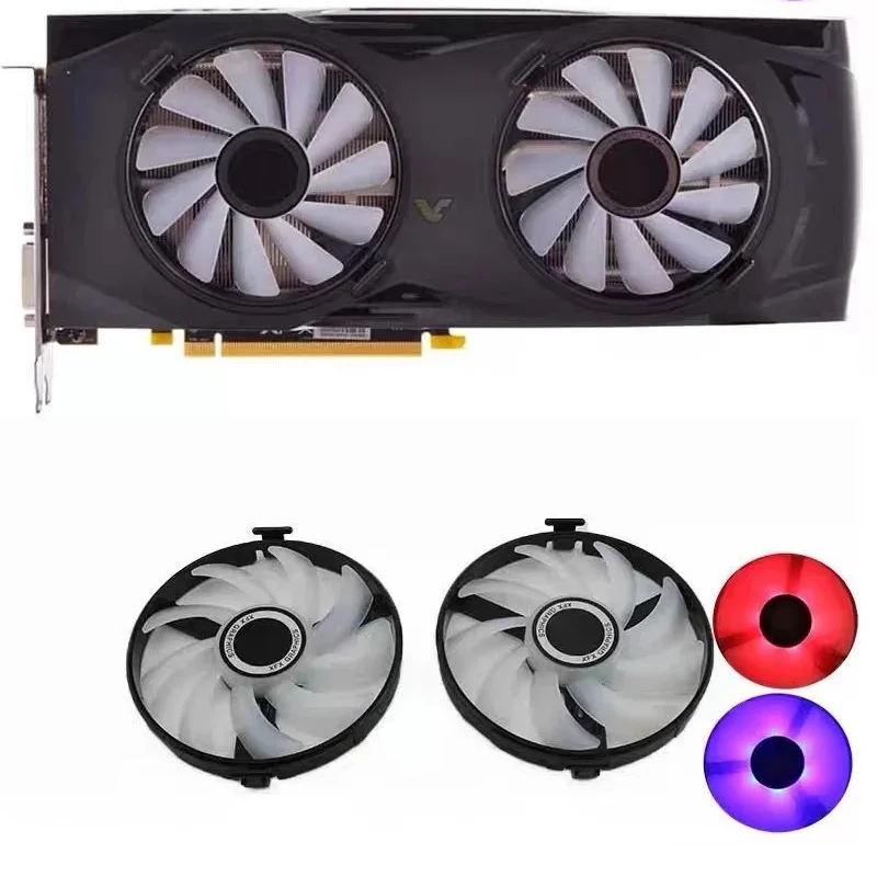 

2pcs New FDC10U12S9-C XFX RX470 480 GPU Cooler For XFX AMD Radeon RX 470 480 580 RX580 RX480 RX470 Edition Crimson Graphics Fan