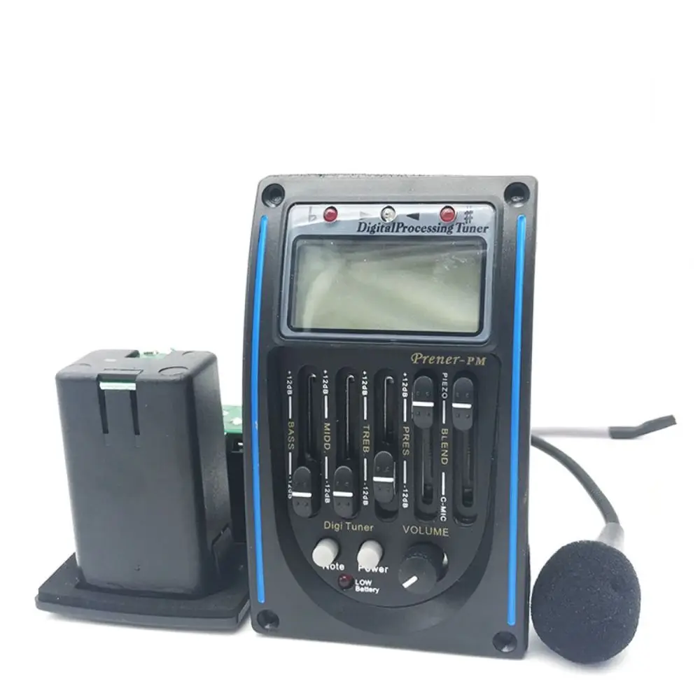 Предусилитель EQ для акустической гитары 4-полосный эквалайзер тюнер 5 полос