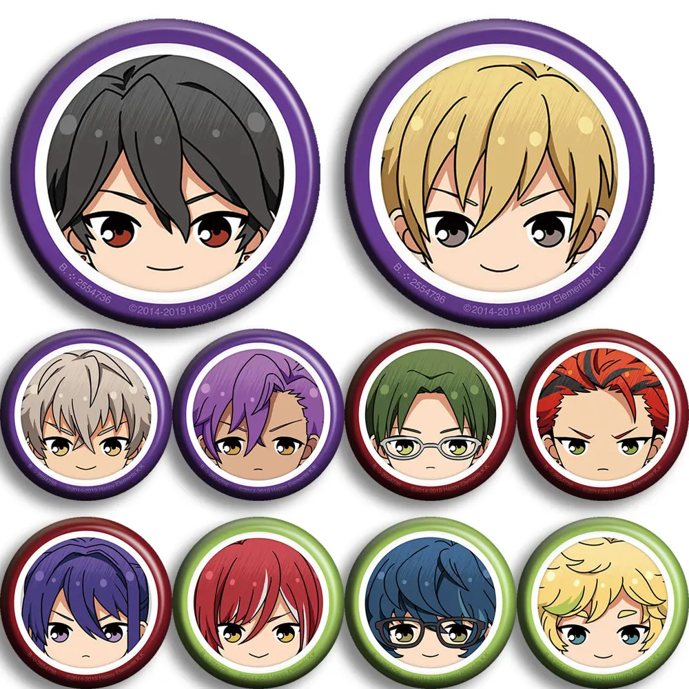 

10pcs/1lot Anime Ensemble Stars Isara Mao Figure 1231 Metal Badges Round Brooch Pin Badge Bedge Gift Kids Toy