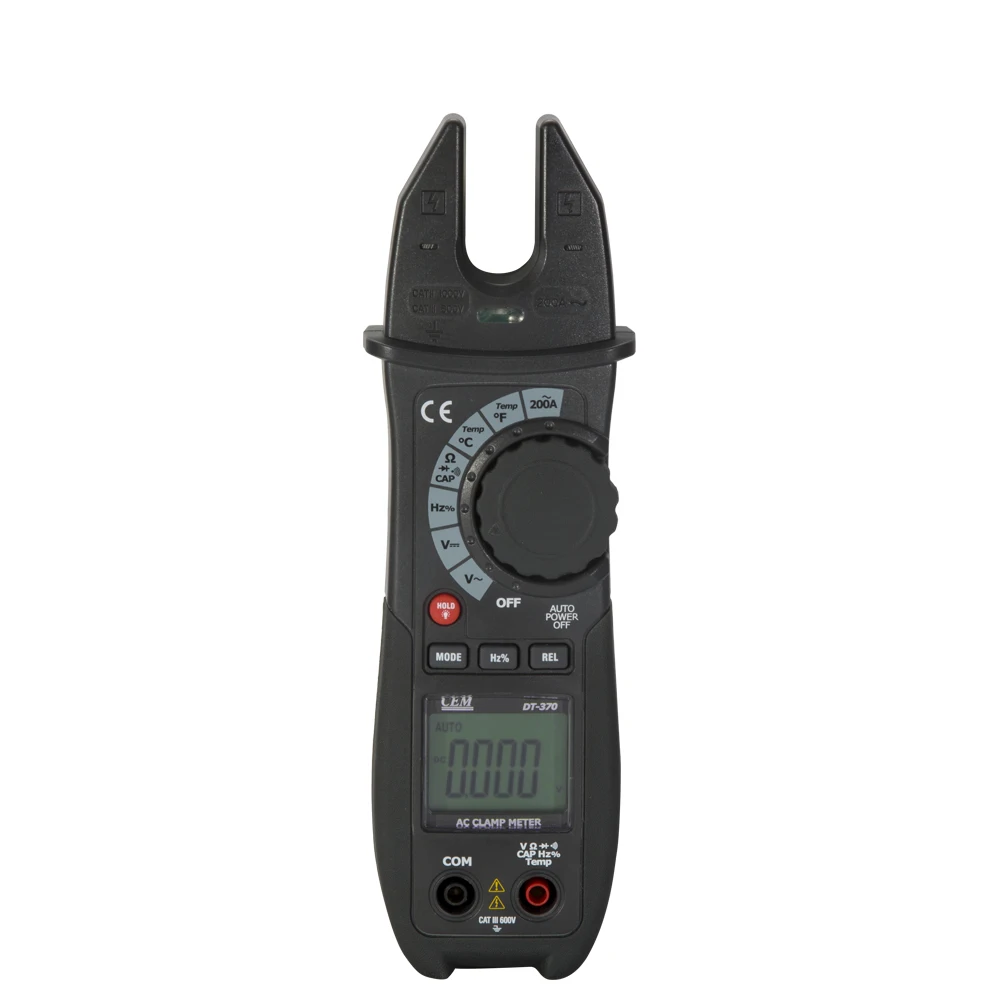 

CEM DT-370 Heavy Duty 200A AC Open-Jaw Digital Clamp Meter with NCV 4000 counts display