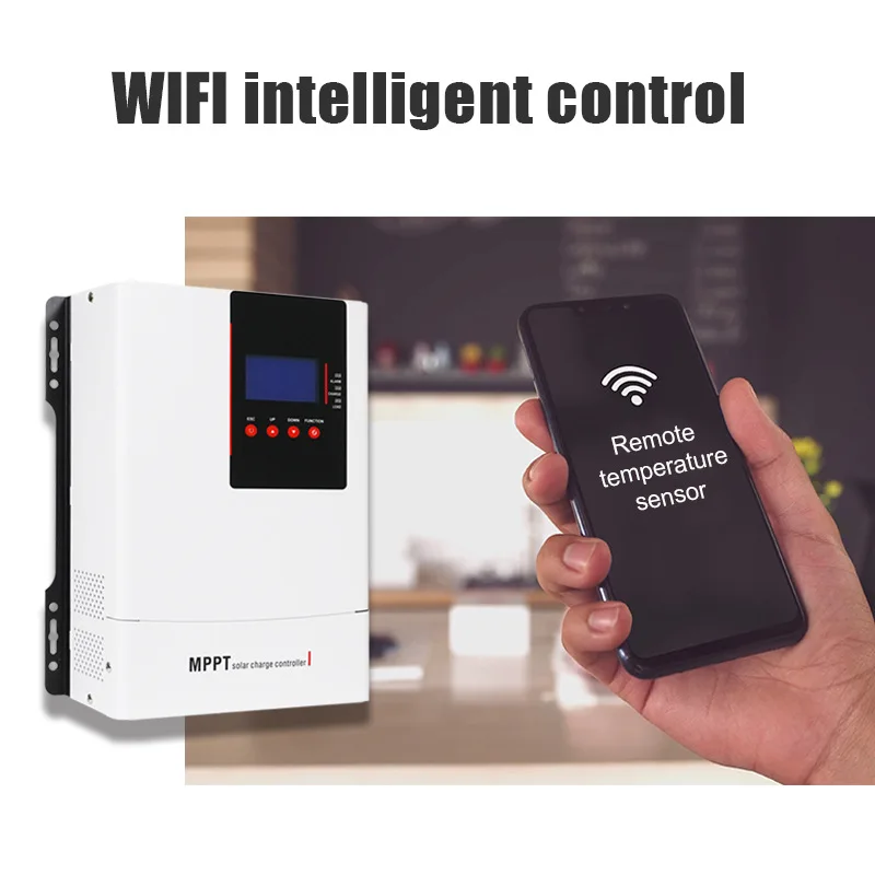 80A 100A WiFi MPPT Контроллер заряда солнечной энергии 150 В постоянного тока Регулятор