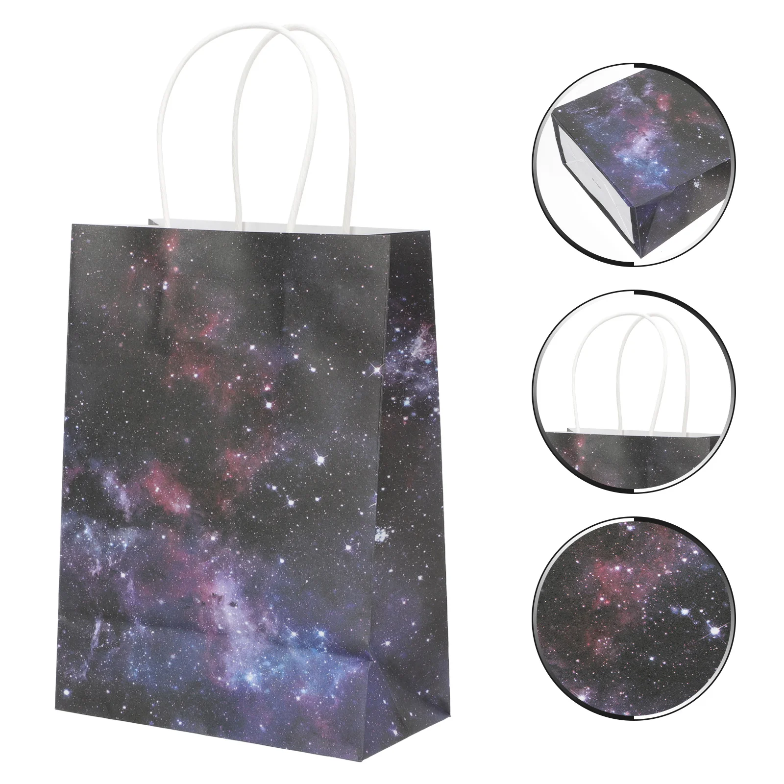 

Gift Galaxy Space Goody Outer Party Goodie Paper Handle Present Candy Favor Graduation Bulk Birthday Treats Biscuit Packaging