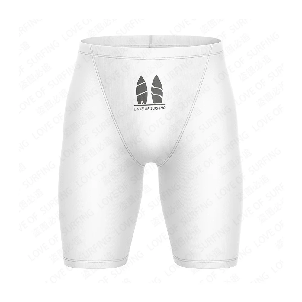 LOVE OF SURFING 2023 Summer New Men's Flat Corner Swimsuit Water Sports Tight Surfing Shorts Swimming