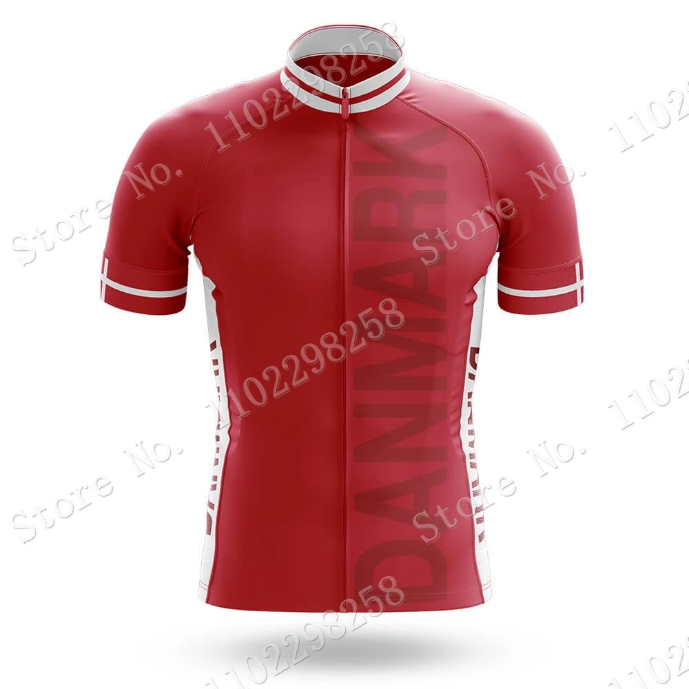 Красный Джерси для велоспорта национальной сборной Дании 2023 комплект датской