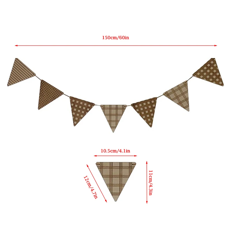 Деревянный треугольный флаг баннер на день рождения настенная висячая гирлянда