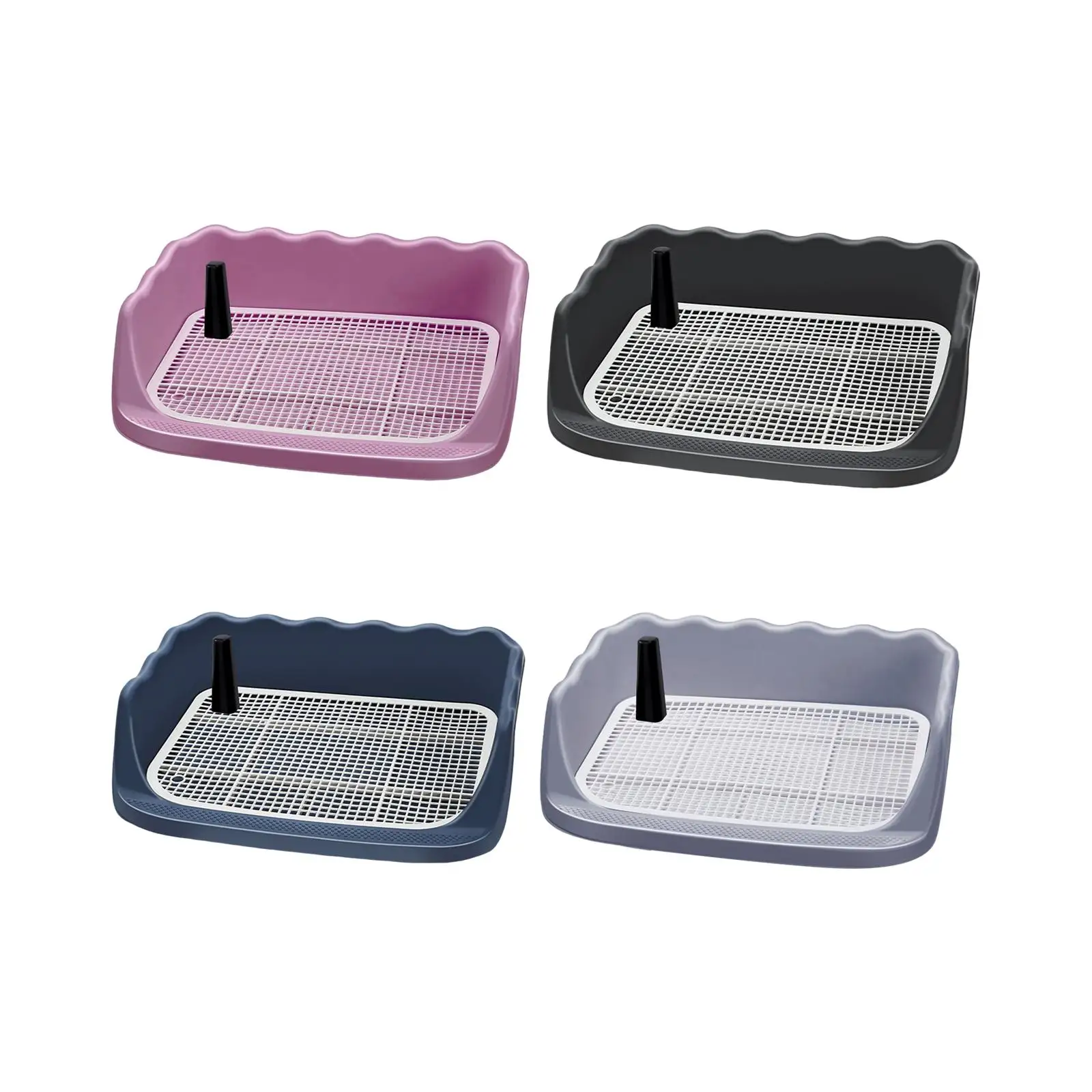 

Dog Potty Tray Pet Dog Toilet with Wall for Indoor Keep Paws and Floors Clean