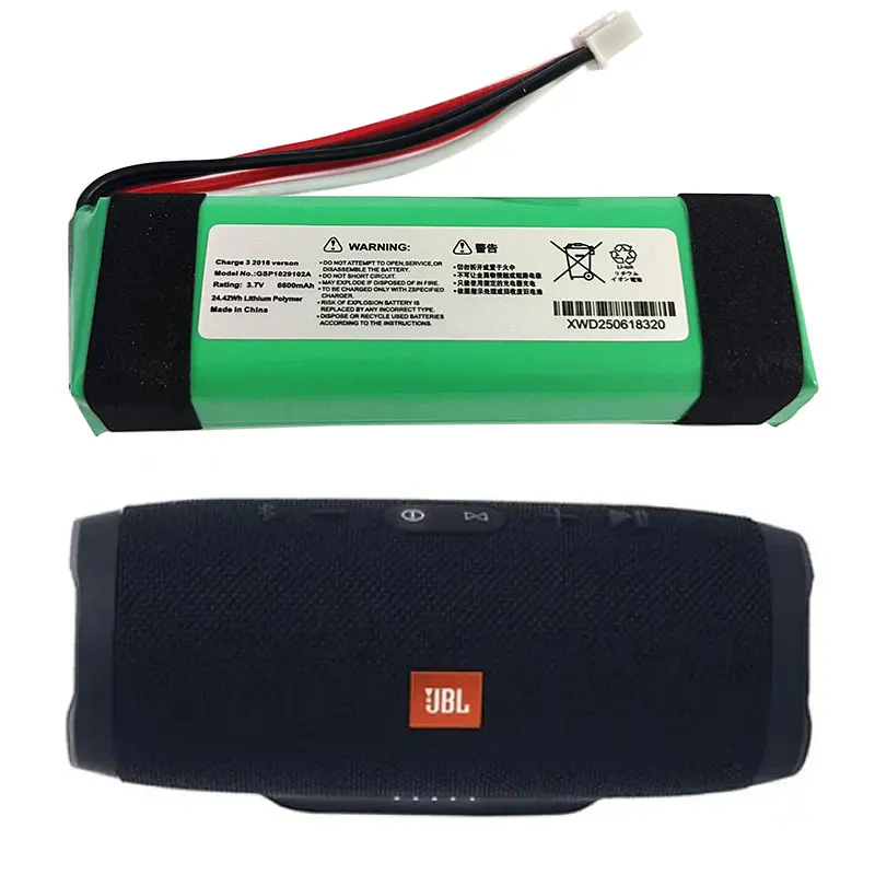 GSP1029102A Аккумулятор для JBL Charge 3 Charge3 Сменный аккумулятор JBL Динамик 3,7 В 6600 мАч (art.: 3920d263168bc) - 3920d263168bc