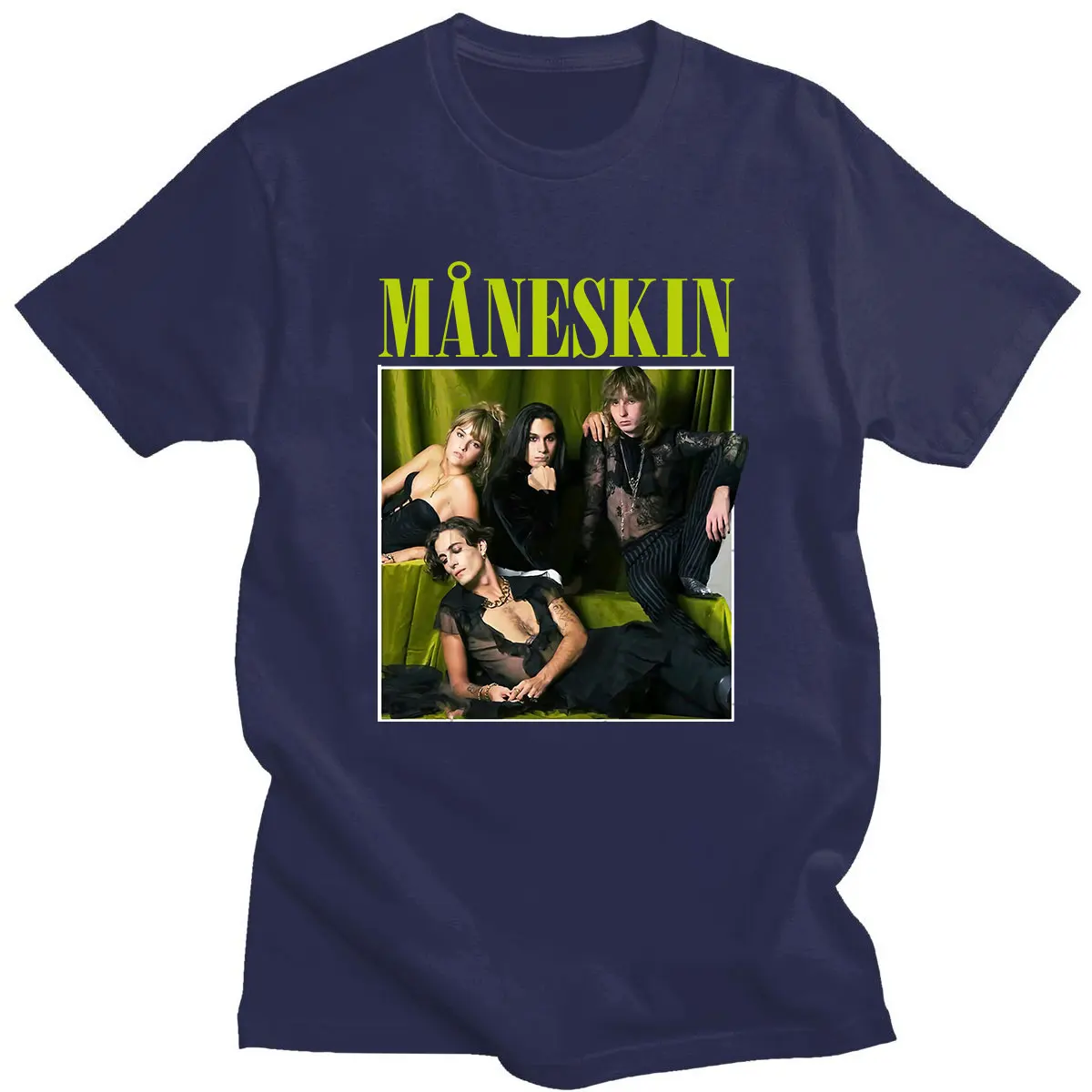 

New Style Hot Sale Maneskin Print T-shirts Hipster Style Short Sleeve T-shirt Male Fashion Tees Top Couple Daily Casual Clothing