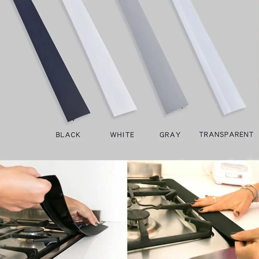 

Distinctive Flexible Stove Counter Gap Cover Silicone Rubber Kitchen Oil-gas Slit Filler Heat Resistant Mat Oil Dust Water Seal