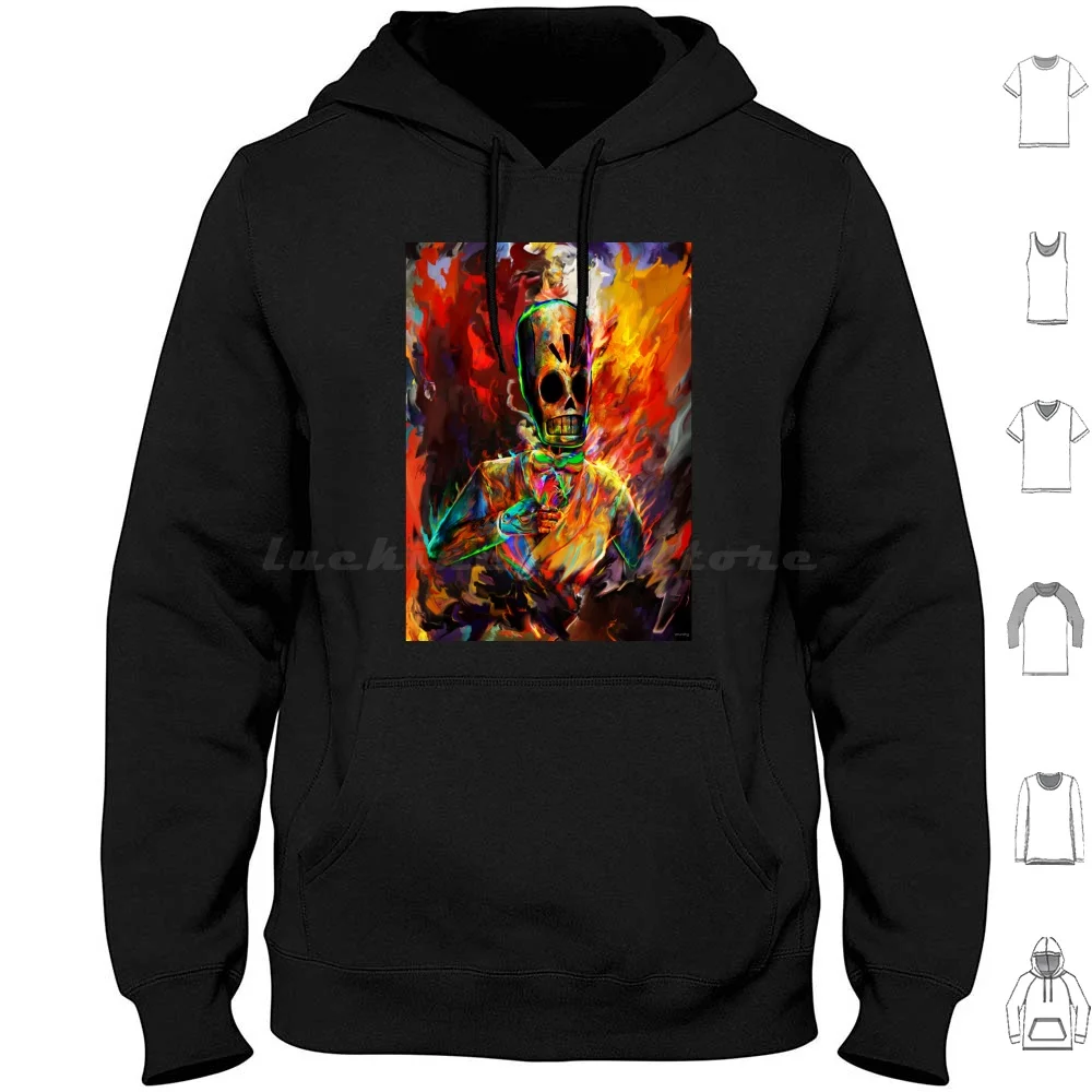 

Grim Fandango Hoodie cotton Long Sleeve Grim Fandango Manny Grim Fandango Calavera Jax Teller Black Colorful Death Skull