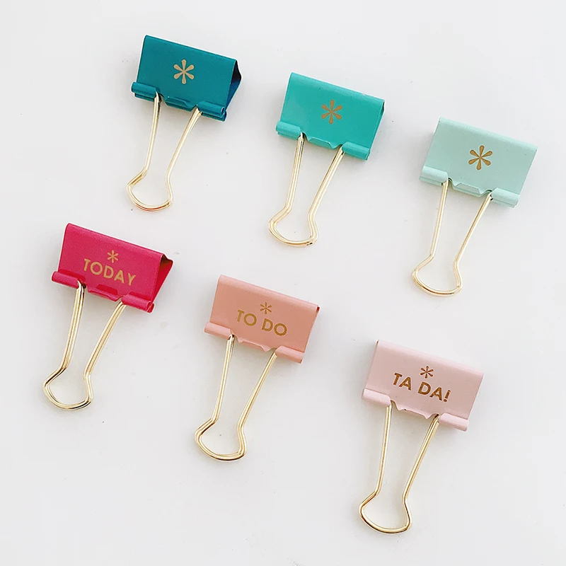 

Clips Binder to do today ta da Clipes Large 32mm Printing Long Tail Clip Color Clip Stationery Test Paper Clip Office Supplies