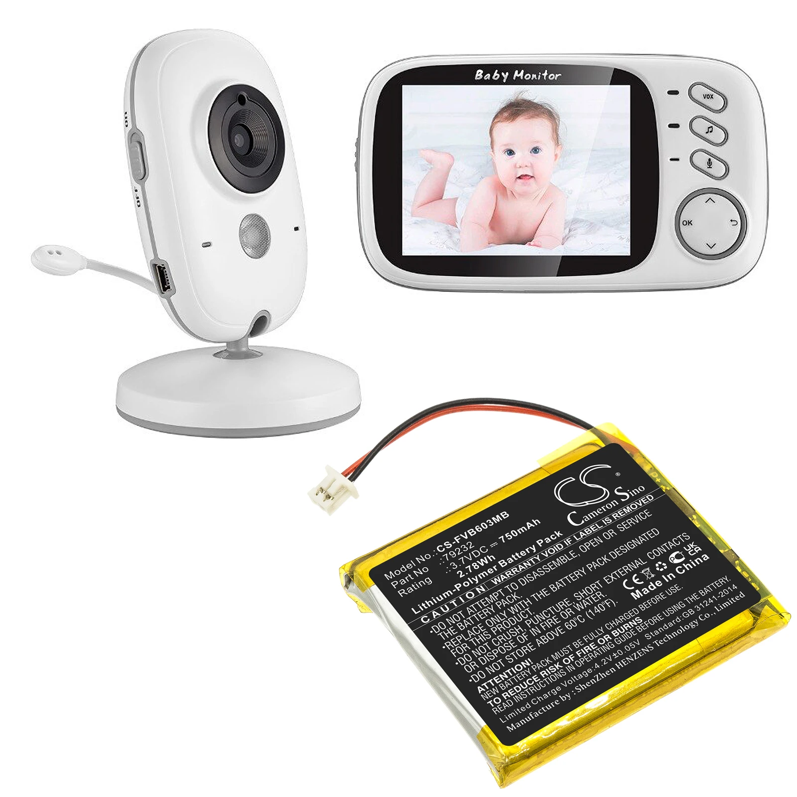 

Аккумулятор CS 750 мАч для Floureon 79232 Floureon VB603