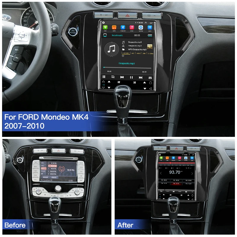 Android 13 для Tesla Style Ford Mondeo MK4 2007-2010 авторадио стерео мультимедийный плеер