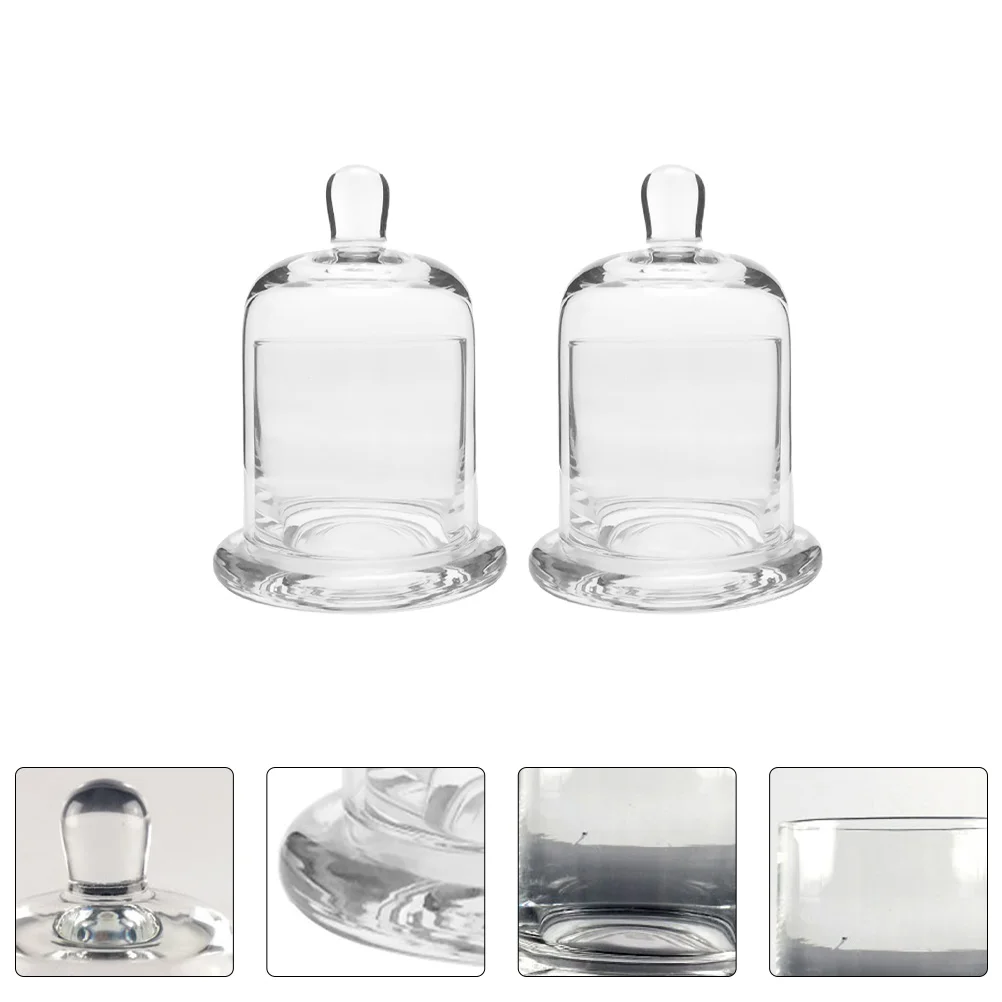 

Dome Cloche Bell Display Jar Cover Holder Mini Cake Holders Terrarium Stand Base Cup Globe Candlestick Table Case Votive Decor
