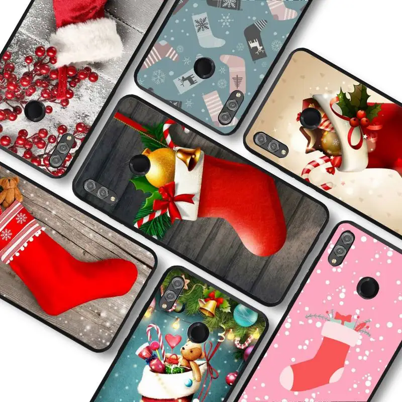 

FHNBLJ Christmas stocking Phone Case for Redmi 8 9 9A for Samsung J5 J6 Note9 for Huawei NOVA3E Mate20lite cover