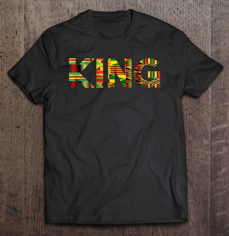 

Забавный подарок для мальчиков с Африканским королем крутая одежда Кенте для влюбленных мужские футболки хлопковые футболки для мальчиков...